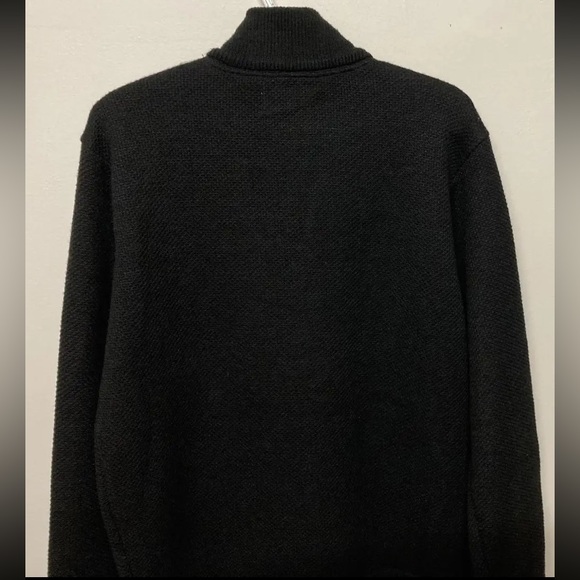 New! Flag & Anthem Mens 1/4 Zip Sweater Pullover Medium Black Shirt Heavy Weight - Picture 4 of 12